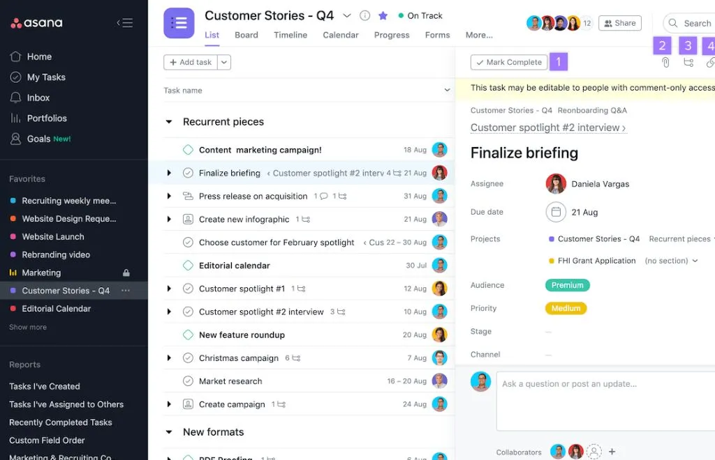 team productivity apps – Asana