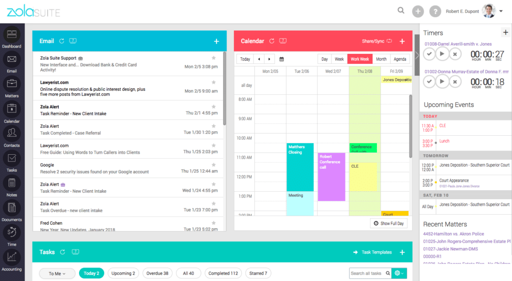 law firm time tracking – zolasuite