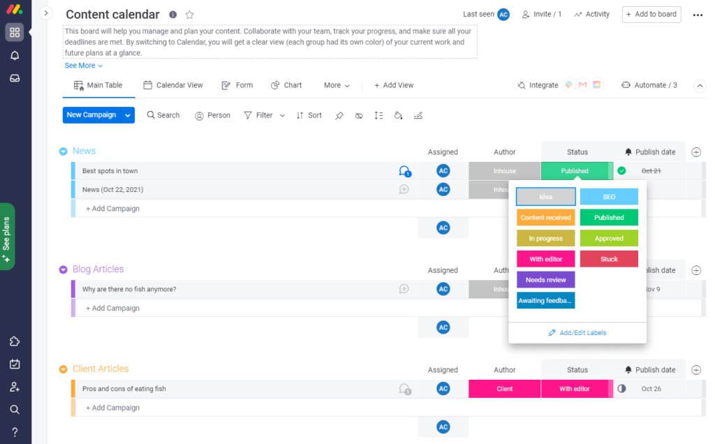 Projektkalkulationssoftware - Montag