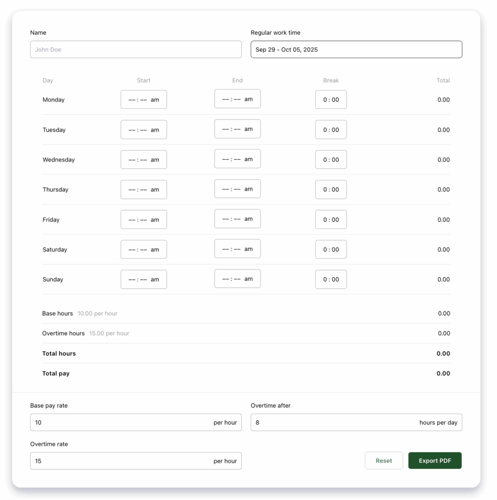 how to calculate hours worked – free work hours calculator