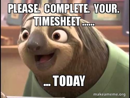 meme del timesheet