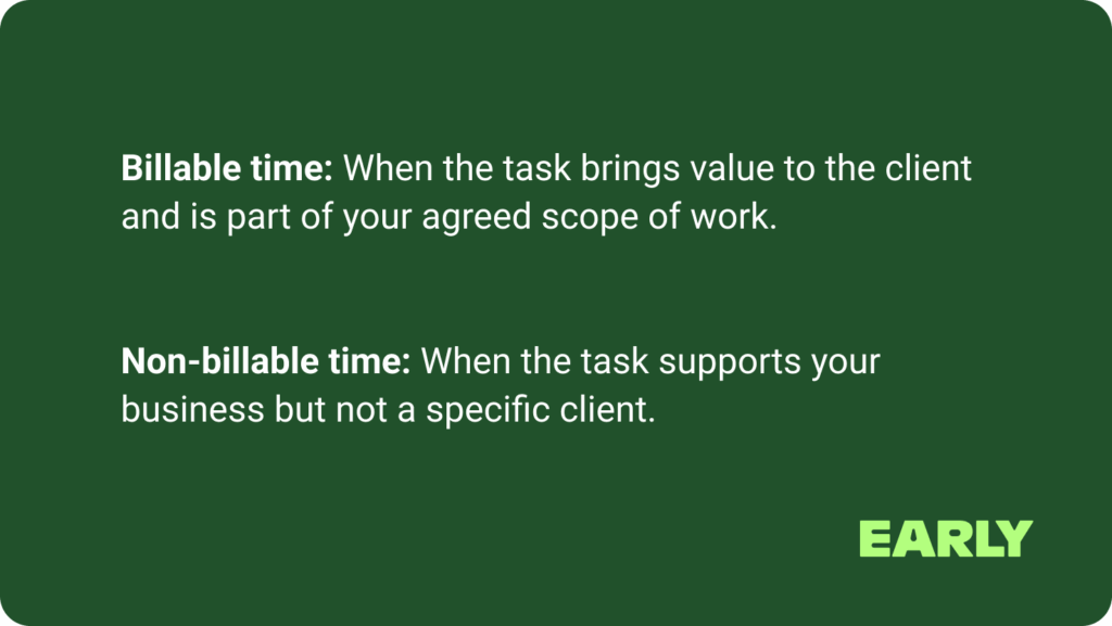 billable time vs non-billable time